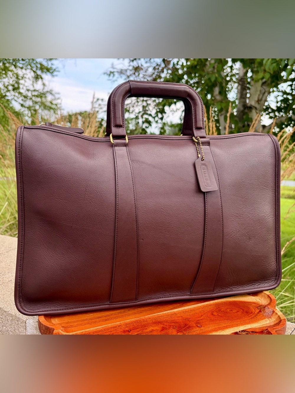 Vintage COACH Mahogany Leather Portfolio Briefcase 5286 EUC - Picture 3 of 17